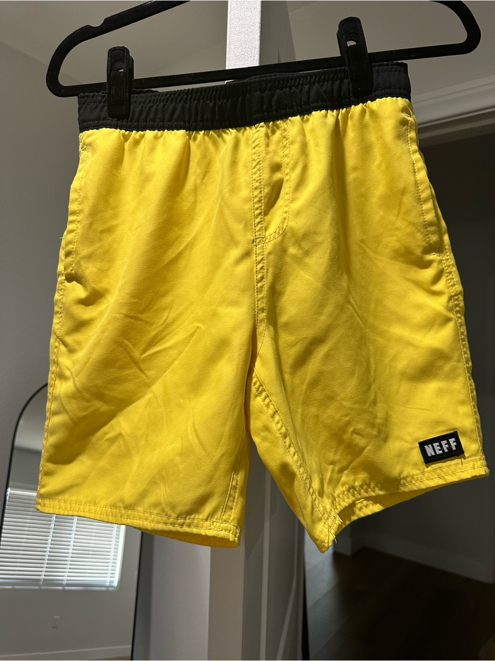 Neff Boys Yellow Swim Trunks with Black Waistband